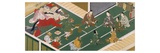 Raiko and His Comrades before the Demon Robber (Colour Woodblock Print) Reproduction procédé giclée par  Japanese