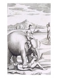 An Execution by an Elephant, from 'An Historical Relation of the Island Ceylon', Pub. 1681 Reproduction procédé giclée par Robert Knox