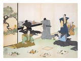Offerings of Food (Colour Woodblock Print) Reproduction procédé giclée par  Japanese