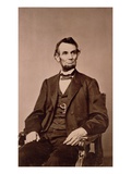 Portrait of Abraham Lincoln (1809-65) (B/W Photo) Lámina giclée por Mathew Brady