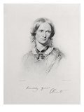 Portrait of Charlotte Bronte, Engraved by Walker and Boutall (Engraving) Giclee Print by George Richmond