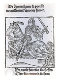 Joan of Arc (Woodcut) Giclee Print by  French