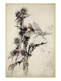 Kill Me a Red-Hipped Humble-Bee on the Top of a Thistle Giclee Print by Arthur Rackham