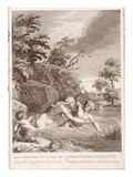 Salmacis and Hemaphroditus United in One Body, 1731 (Engraving) Giclee Print by Bernard Picart