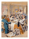 Celebration of an Engagement in Alsace, 1901 (Colour Litho) Giclee Print by Frederic Theodore Lix