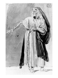 Costume Design for 'Les Burgraves' by Victor Hugo (1802-85), C. 1843 (W/C) Giclee Print by Louis Boulanger
