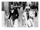 Side by Side: a Jew and a Muslim (B/W Photo) Giclee Print by  French Photographer