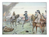 Frederick and Seydlitz at the Battle of Zorndorf on the 25th August 1758 (Colour Litho) Giclee Print by Richard Knoetel