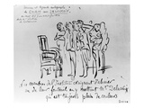 Reluctance of the Members of the Institut De France to Install Delacroix on One of their Chairs Giclee Print by  Cham