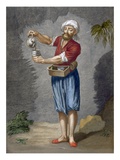 A Street Coffee Vendor, Plate 56 Reproduction procédé giclée par Jean Baptiste Vanmour