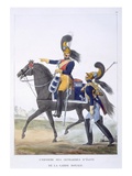 Uniform of the Elite Gendarme of the Royal Guard, 1823 (Colour Litho) Giclee Print by Charles Aubry