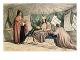 A Kalmuk High Priest with His Ghepi, Illustration from 'Voyage a La Mer Caspienne' Giclee Print by Francois Fortune Antoine Ferogio