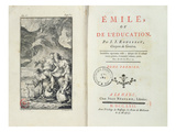 Frontispiece for 'Emile' by Jean-Jacques Rousseau, 1762 (Engraving) Giclee Print by  Netherlandish