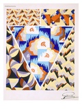 Interior Design Pattern, Plate 2 from 'Inspirations', Published Paris, 1930S (Colour Litho) Giclee Print by  Gandy