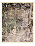 He Might Think, as a Stared on a Staring Horse, 'A Boy Cannot Wag His Tail to Keep the Flies Off' Giclee Print by Arthur Rackham