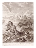 Glaucus Turned into a Sea-God, 1731 (Engraving) Giclee Print by Bernard Picart