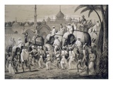Lucknow, the Principal Street, from 'Voyages in India', 1859 (Litho) Reproduction procédé giclée par A. Soltykoff
