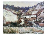 Snow Near Falaise, Normandy, C.1885-86 (Oil on Canvas) Giclee Print by Claude Monet
