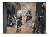 Friederich in Schloss Lilla, 5 December 1757 (Colour Litho) Giclee Print by Richard Knoetel