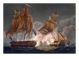 Capture of La Tribune, June 8th 1796, Engraved by Thomas Sutherland Giclee Print by Thomas Whitcombe