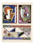 Abstract Designs, from 'Decorations and Colours', Published 1930 (Colour Litho) Giclee Print by Georges Valmier