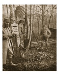 On the French Lorraine Front: a Poilu's Camp Letter-Box and Buzzard Mascots Giclee Print by  English Photographer