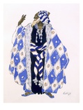 Costume Design for an Old Man for 'The Martyrdom of St. Sebastian' by Gabriele D'Annunzio Giclée-Druck von Leon Bakst