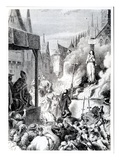 Joan of Arc at the Stake (Engraving) Giclee Print by  French