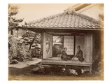 Tycoon's Halting Place on the Tocaido Hasa, 1868 (B/W Photo) Lámina giclée por Felice Beato Tycoon's Halting Place on the Tocaido Hasa, 1868 (B/W Photo) Lámina giclée por Felice Beato