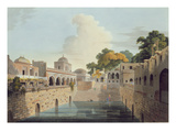 A Baolee Near the Old City of Delhi, Plate Xviii from Part 4 of 'Oriental Scenery', Pub. 1802 Giclee Print by Thomas Daniell