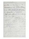 2nd Page of a Letter from the Painter Manet to His Friend and Model, Mery Laurent, 1880 Giclee Print by Edouard Manet