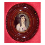 Portrait of Marie Duplessis (1824-1847) also known as 'La Dame Aux Camelias', 1847 (W/C on Paper) Giclee Print by  French