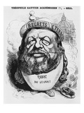 Caricature of Theophile Gautier as an Academician, Illustration from 'L'Eclipse', 2nd May 1869 Giclee Print by Andre Gill