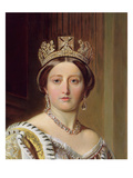 Portrait of Queen Victoria, 1859 (Oil on Canvas) (Detail of 192754) Giclee Print by Franz Xavier Winterhalter