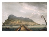 View of Gibraltar, Engraved by Thomas Sutherland for J. Jenkins's 'Naval Achievements', 1816 Giclee Print by Thomas Whitcombe