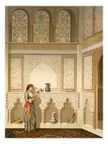 Cairo: Interior of the Domestic House of Sidi Youssef Adami, 19th Century (Chromolitho) Reproduction procédé giclée par Emile Prisse d'Avennes
