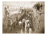 English Navvies and the Iron Horse (Sepia Photo) Giclee Print by Thomas Birtles
