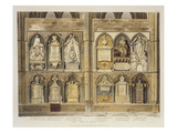 West Side of Poet's Corner, Plate 24 from 'Westminster Abbey', Engraved by J. Bluck (Fl.1791-1831) Reproduction procédé giclée par H. Villiers