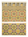 Geometric Ceramic (Faience) Decoration from the Mosque of Cheykhoun, 19th Century (Print) Giclee Print by Emile Prisse d'Avennes