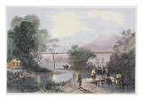 Bamboo Aqueduct at Hong Kong, Engraved by Henry Adlard, from 'China in a Series of Views' Giclee Print by Thomas Allom