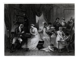 Drawing Room Scene, from 'The Social Day' by Peter Coxe, Engraved by Anker Smith (1759-1819) Giclee Print by Henry Singleton