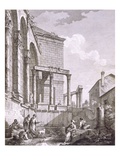 Side View of the Temple of Jupiter Giclee Print by Robert Adam