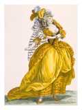 Woman Dressed in Elaborate Dress and Headpiece, Engraved by Bacquoy, Plate No.218 Lámina giclée por Francois Louis Joseph Watteau Woman Dressed in Elaborate Dress and Headpiece, Engraved by Bacquoy, Plate No.218 Lámina giclée por Francois Louis Joseph Watteau