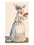 Ladies Turkish Style Evening Dress, from 'Galeries Des Modes Et Costumes Francais', C.1778-87 Giclee Print by Claude Louis Desrais