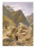 Bridge over the Sutlej at Wangtoo, from 'India Ancient and Modern', 1867 (Colour Litho) Giclee Print by William 'Crimea' Simpson