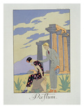 Paestum, 1924 (Pochoir Print) Giclee Print by Georges Barbier