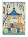 Illustration for 'Fetes Galantes' by Paul Verlaine (1844-96) Published 1928 (Pochoir Print) Giclee Print by Georges Barbier
