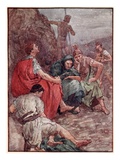 Brutus and His Companions after the Battle of Philippi Giclee Print by William Rainey