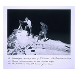 A Flashlight Photograph of Dr Wilson and Lt Bowers Reading the Ramp Thermometer Giclee Print by Herbert Ponting