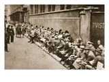 Queuing in Floral Street for Tickets for a Performance at the Royal Opera House, Covent Garden Giclee Print by  English Photographer